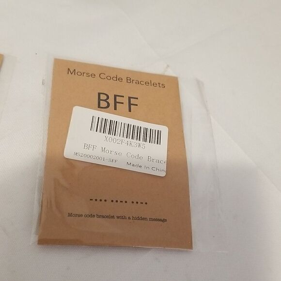 BFF Morse code adjustable bracelet new - Picture 1 of 4